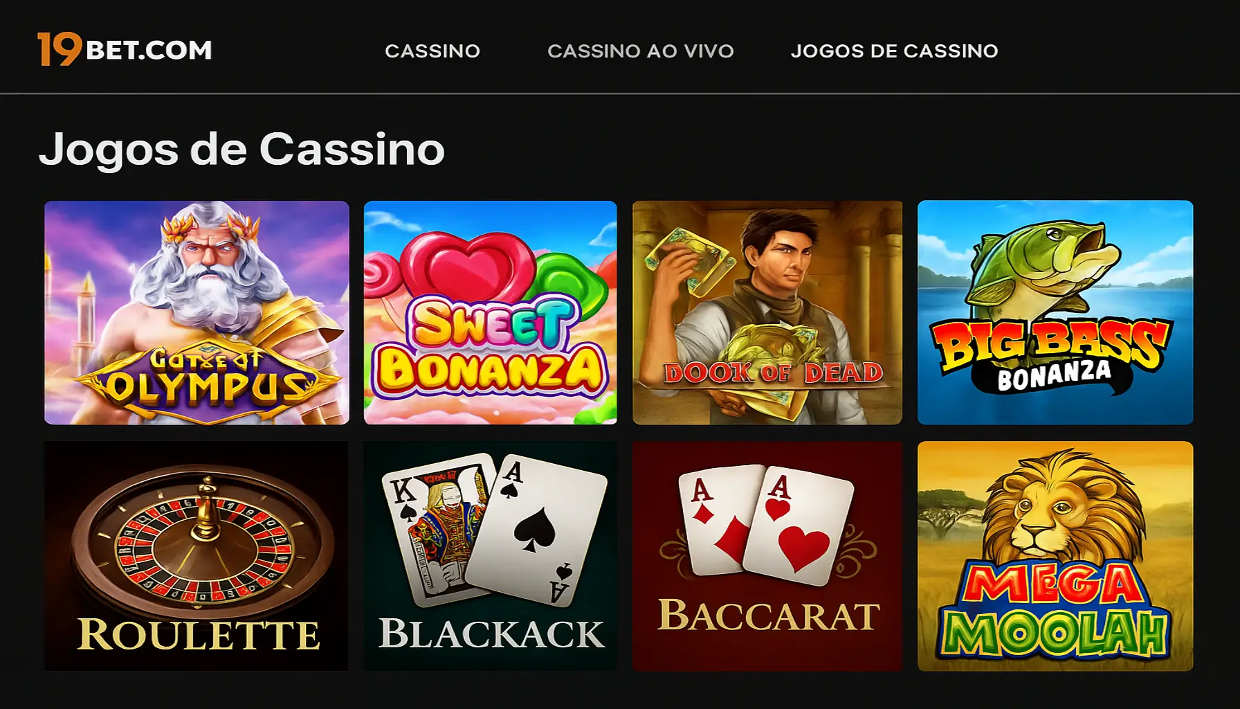 Jogos de cassino online inovadores e emocionantes na 19BET.COM